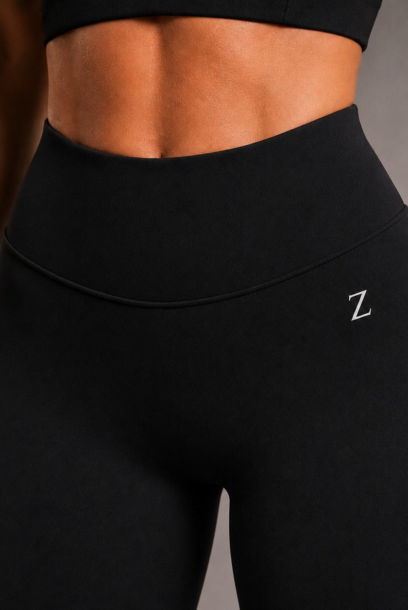 Close up of soft stretch fabric used in ZANOS yoga tights for women