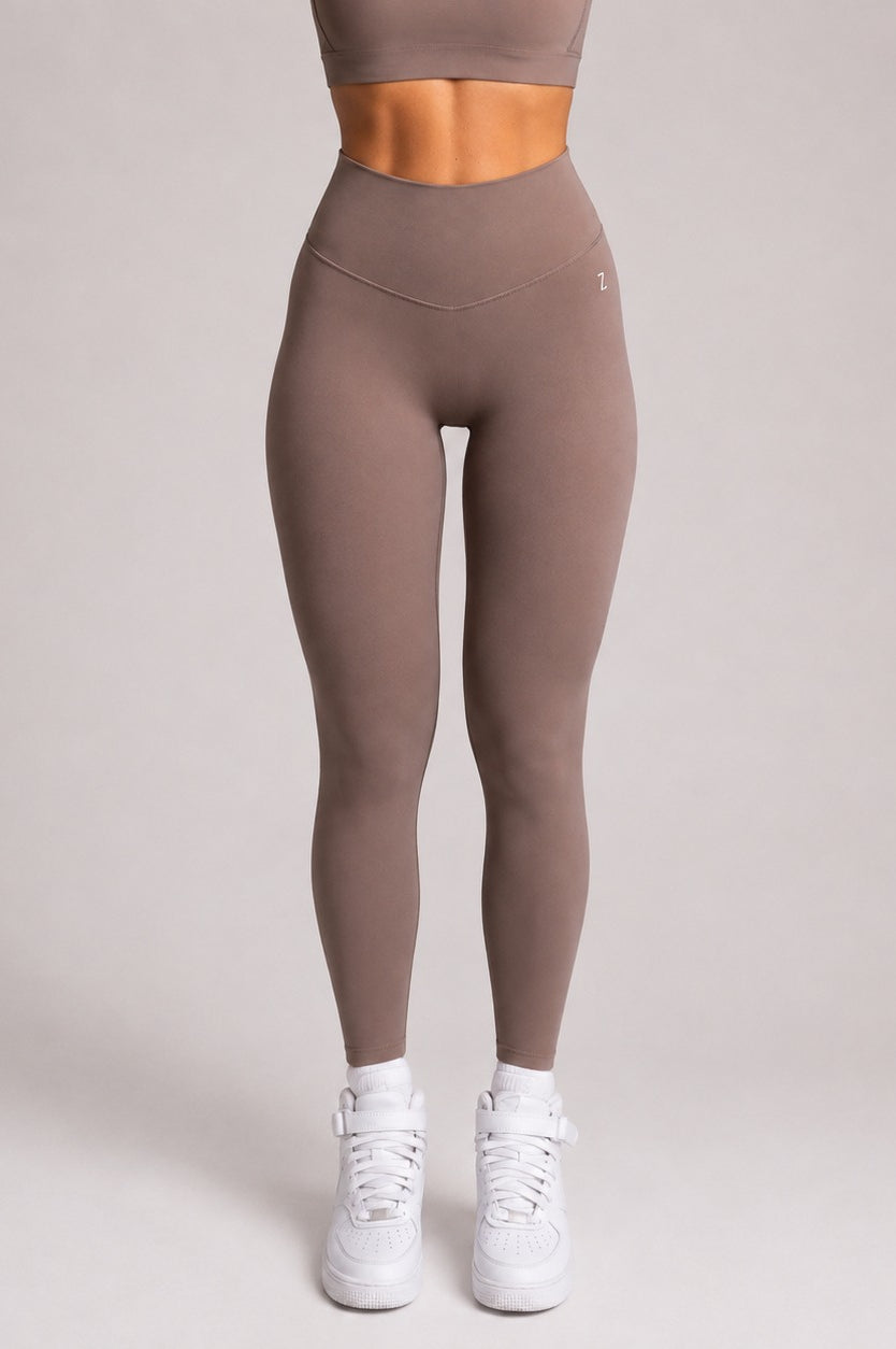Yoga leggings brown seamless fit by ZANOS