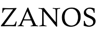 ZANOS logo in black text on a white background